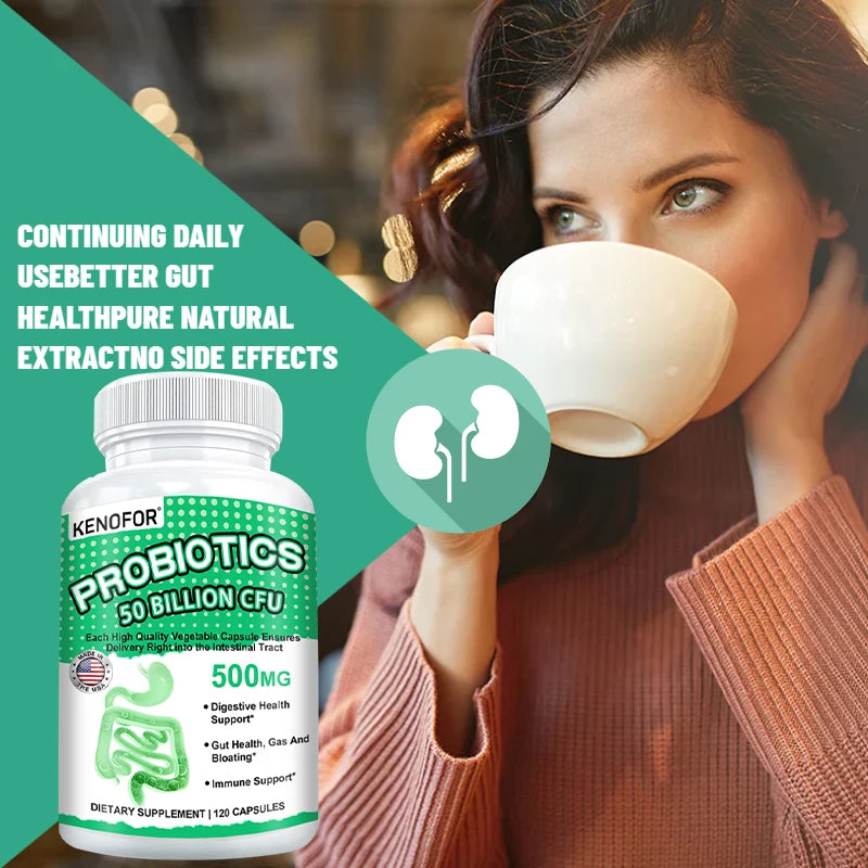 VITALXTRA Probiotic Capsules 50 Billion CFU – 20 Strains Probiotic Supplement Qst