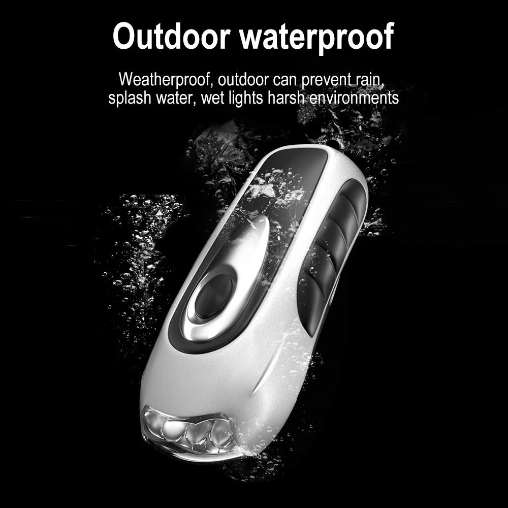 BORUIT Hand Crank LED Flashlight – Emergency Survival Torch Hand Crank Flashlight Qst