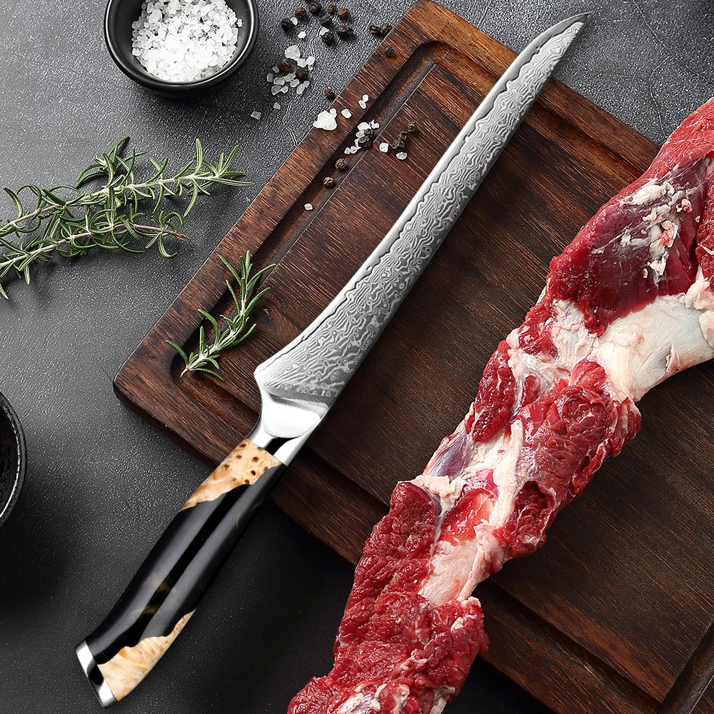 Damascus Steel Boning Knife Set 1-4 PCS – Xituo Kitchen Knives Damascus Kitchen Knife Set Qst