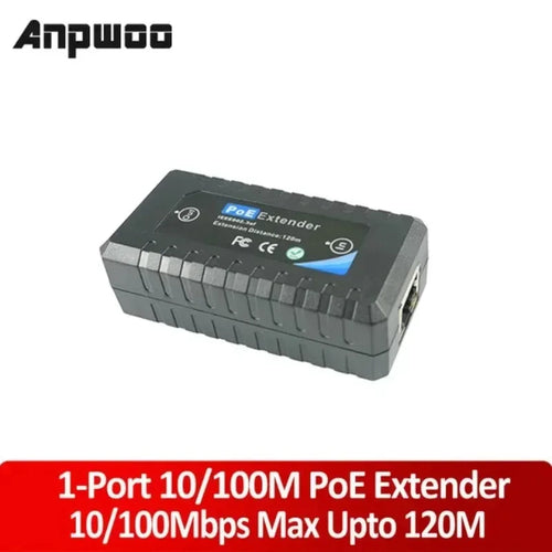1-Port Passive PoE Ethernet Extender for CCTV IP Cameras PoE Ethernet Extender Qme