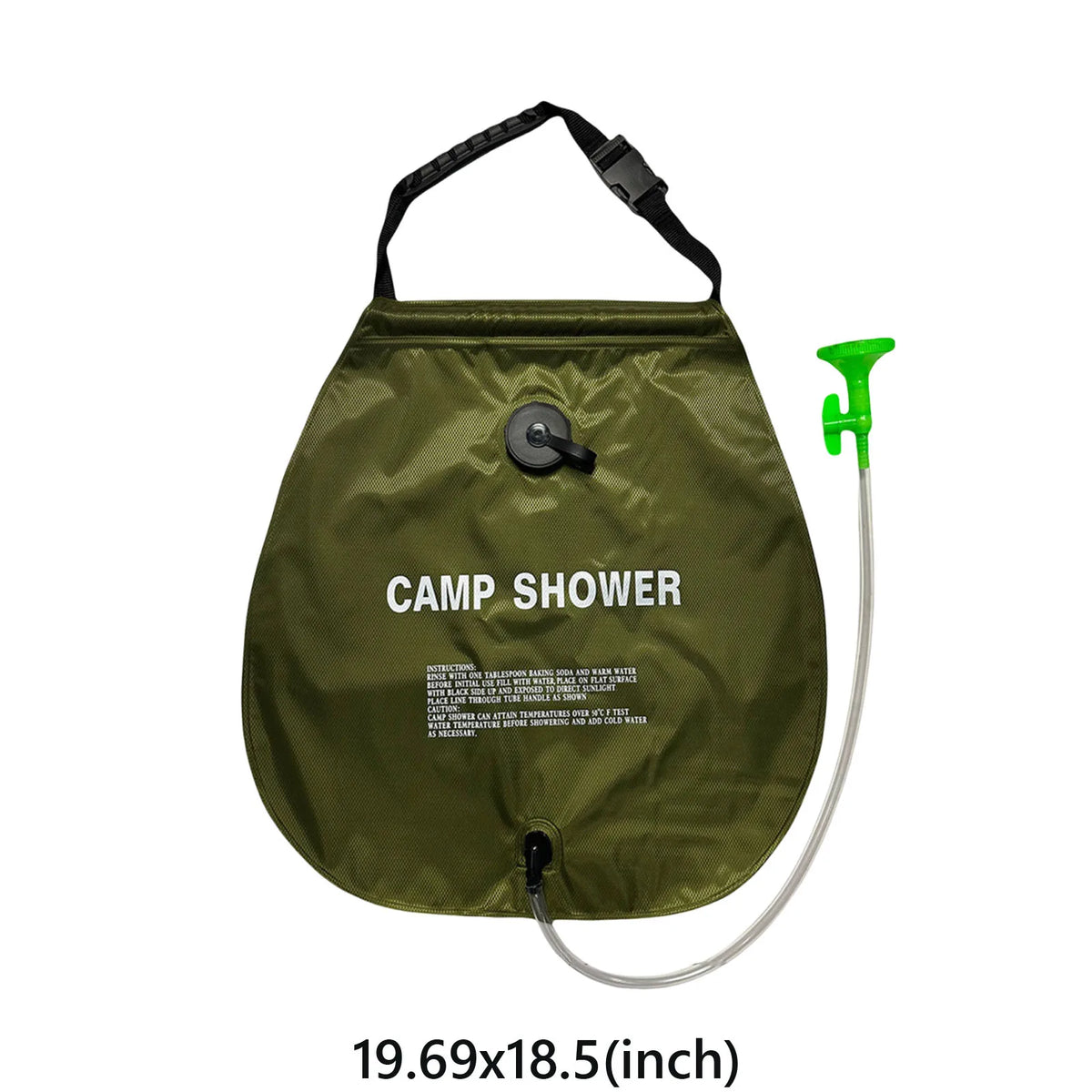 20L Foldable Solar Camp Shower Bag – Hose & Nozzle Included Camping Shower Bag Qme