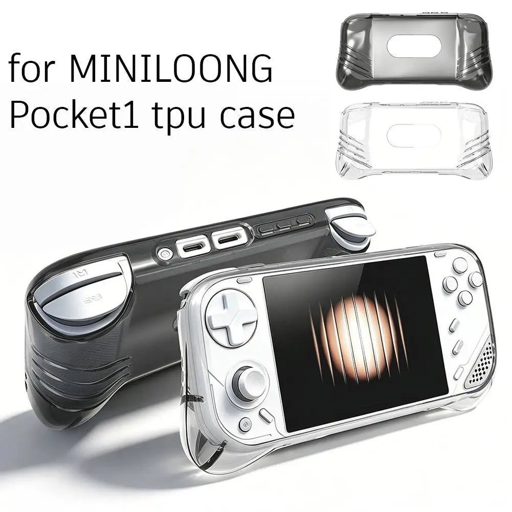 TPU Clear Protective Case for MiniLoong Pocket 1 Console Game Console Case Qme