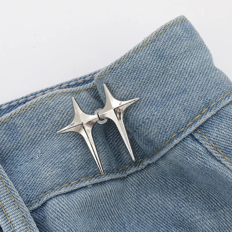 Star No-Sew Waist Button Adjuster – Metal Buckle Pair Waist Button Adjuster Qst A