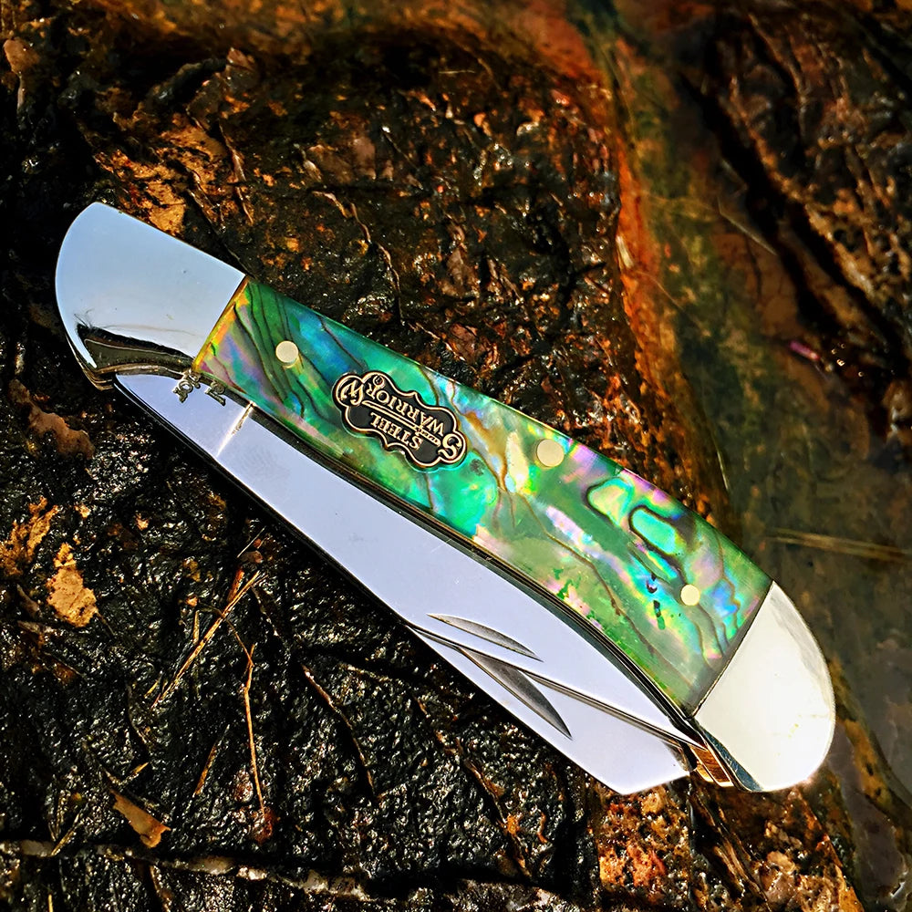 Watchman Slip Joint Folding Pocket Knife – Green Resin Handle Folding Pocket Knife Qst green