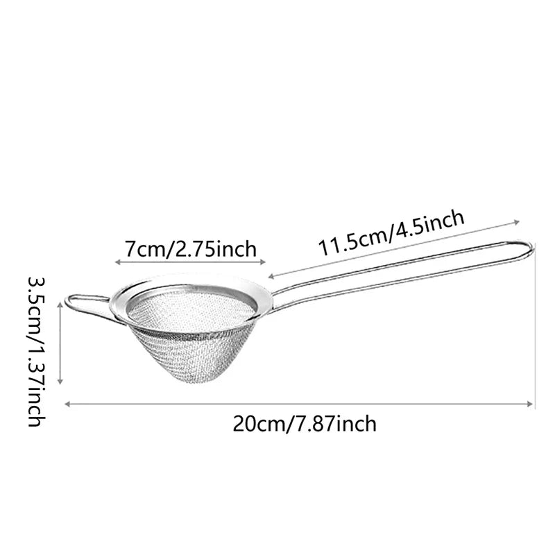 Fine Mesh Stainless Steel Conical Cocktail Strainer Cocktail Bar Strainer Qme