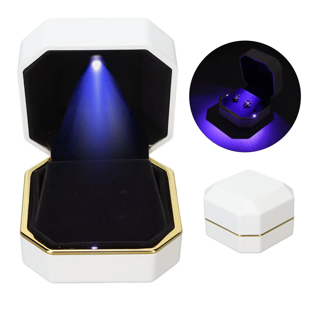 LED Lighted Earring Box – Jewelry Display Case for Ear Studs Jewelry Display Case Qme