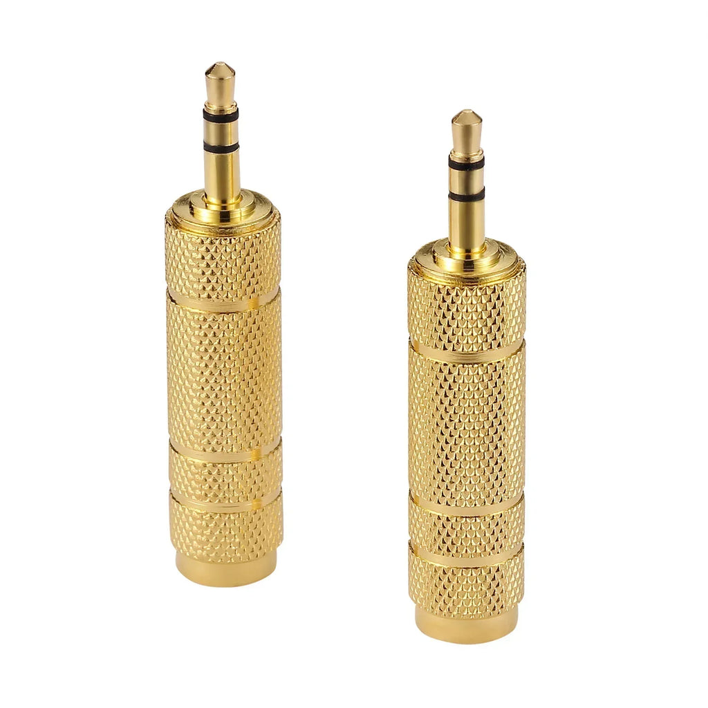6.35mm to 3.5mm Audio Adapter – Headset & Mic Jack (10pcs) Audio Jack Adapter Qme