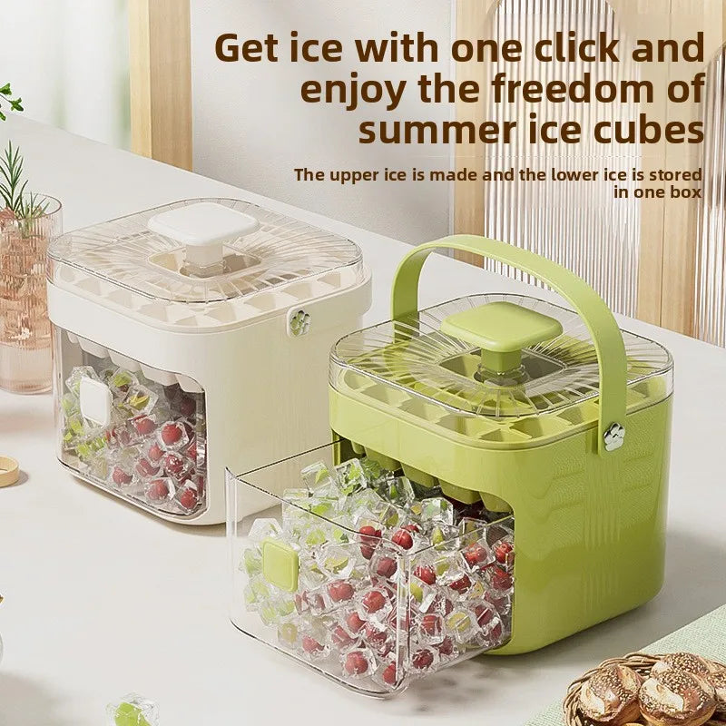 HAOYUNMA Press Ice Ball Maker Tray – Large Capacity Food Grade Ice Ball Maker Tray Qst