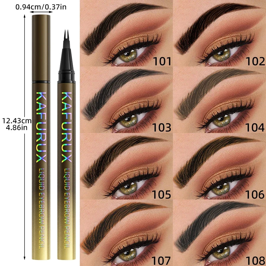 Qme Microblading Eyebrow Pen – 8 Colors, Waterproof Fork Tip Eyebrow Makeup Pen Qme