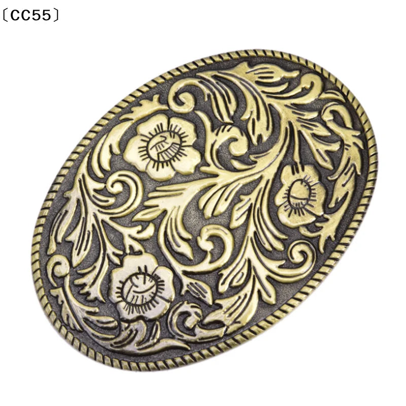 Western Vintage Floral Cowboy Belt Buckle – Alloy 1.5" Belt Buckle Qst