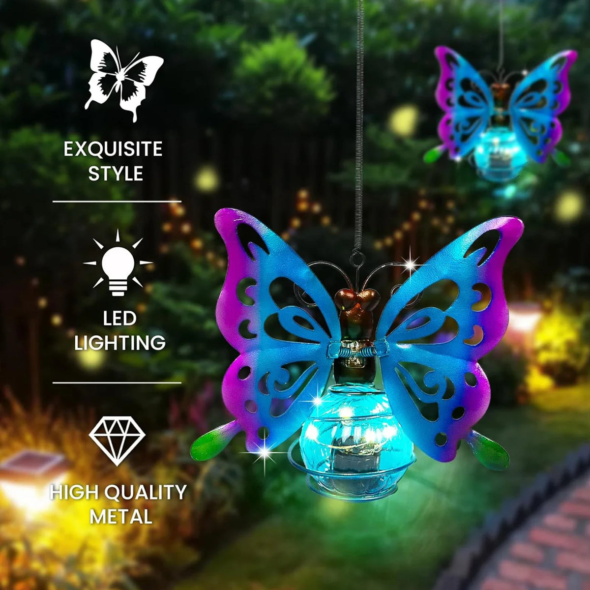 Solar Hanging Insect Simulation Light – Outdoor Garden Decor Solar Garden Light Qme