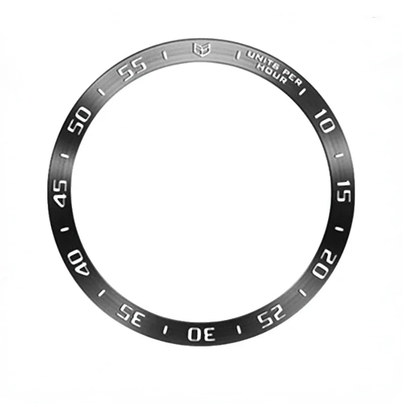 Metal Bezel Frame for Samsung Galaxy Watch 6 5 4 – Speed Scale Ring Watch Bezel Frame Qme black-A watch 6 classic 47mm