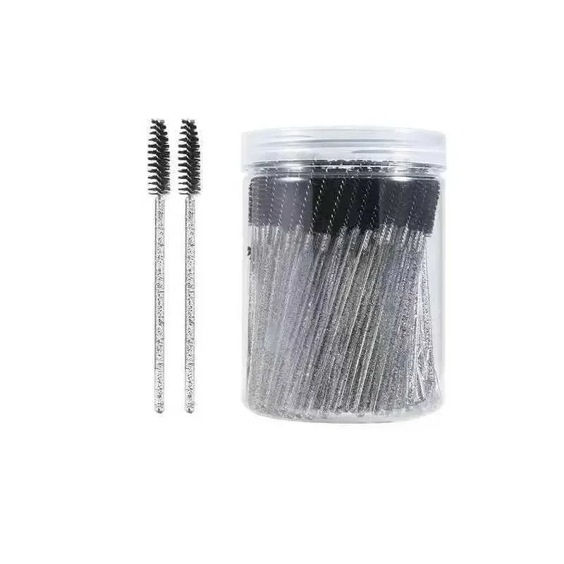 Disposable Mascara Wands & Eyebrow Spoolie Brushes 50Pcs Makeup Brush Set Qme