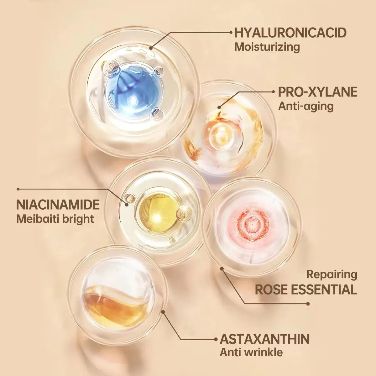 Astaxanthin Niacinamide Hyaluronic Acid Facial Serum Facial Serum Qst