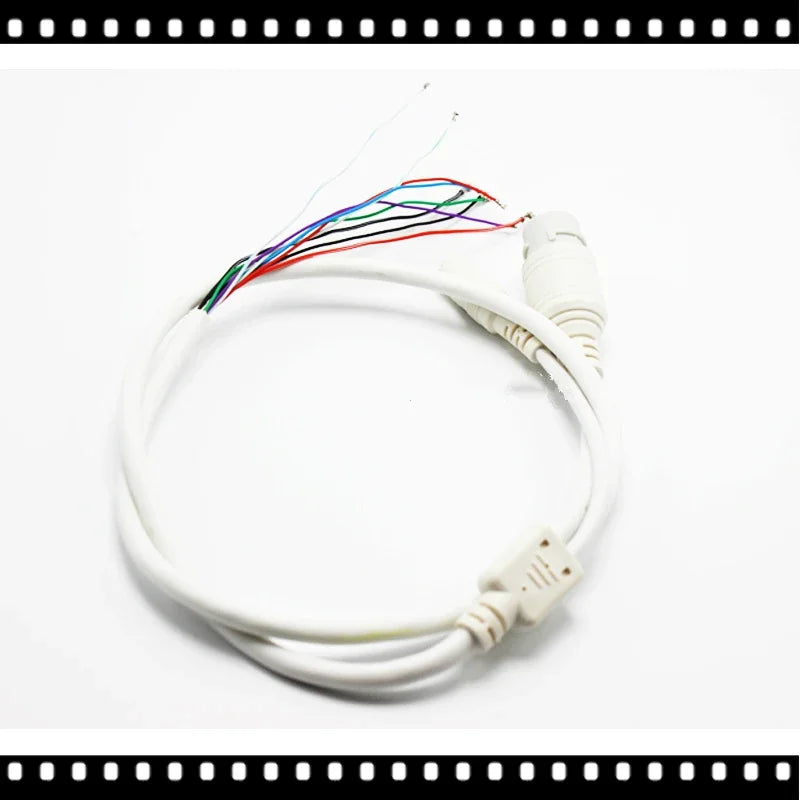 9-Pin IP Camera Network Cable Pigtail PoE RJ45 DC12V Kit Camera Cable Pigtail Qme