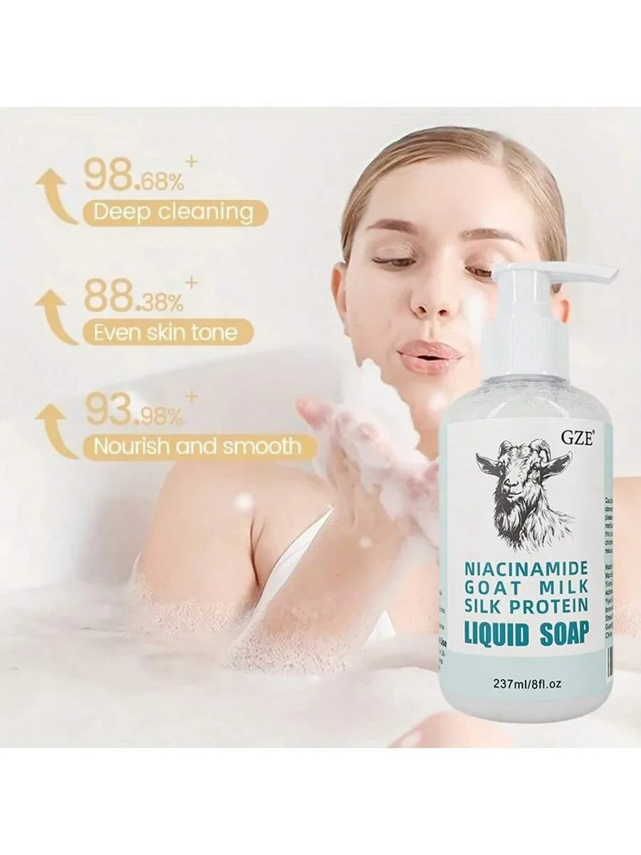 GZE Niacinamide Goat Milk Silk Protein Moisturizing Liquid Soap Moisturizing Liquid Soap Qme
