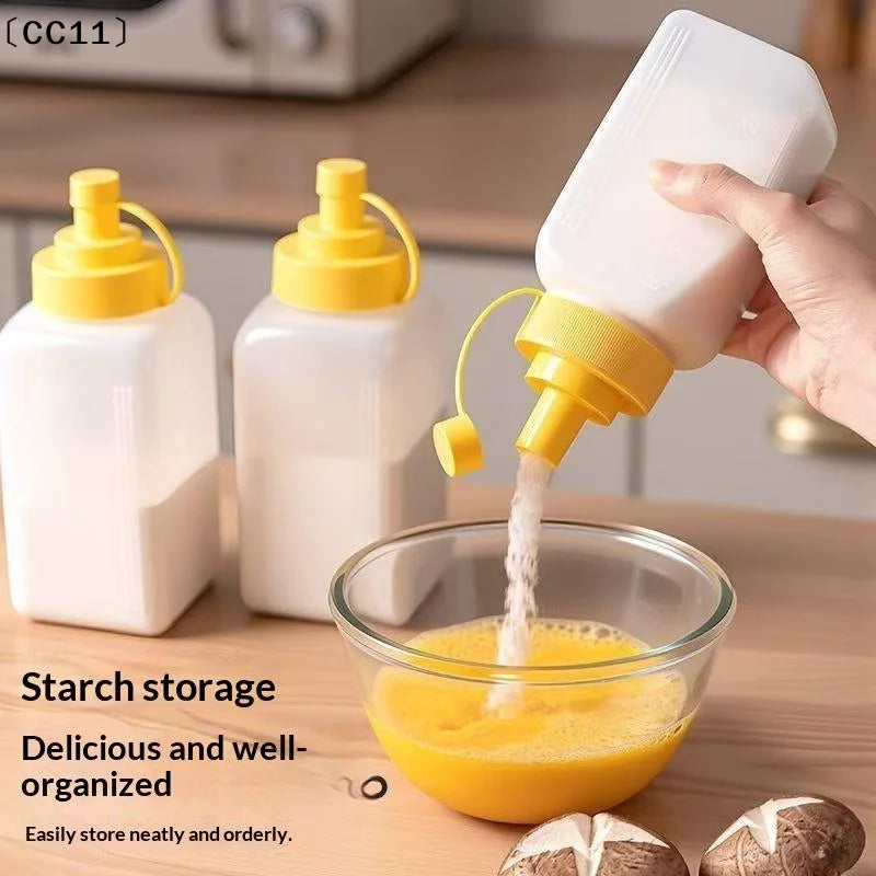Wide-Mouth Squeeze Condiment Bottles 600ml 800ml 1000ml Condiment Dispenser Qme