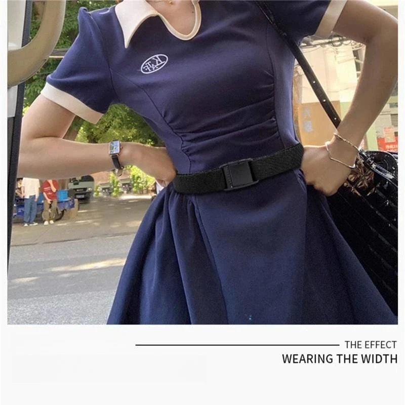 Women's Elastic Waist Belt – Stretchy Canvas Cincher for Jeans Elastic Waist Belt Qme