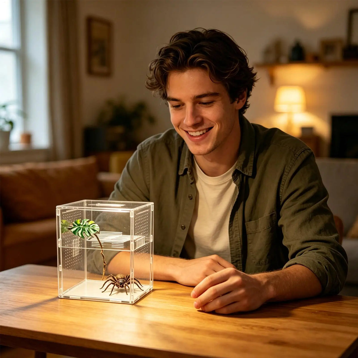 Jumping Spider Enclosure Accessories – Realistic Climbing Decor Spider Habitat Accessory Qme