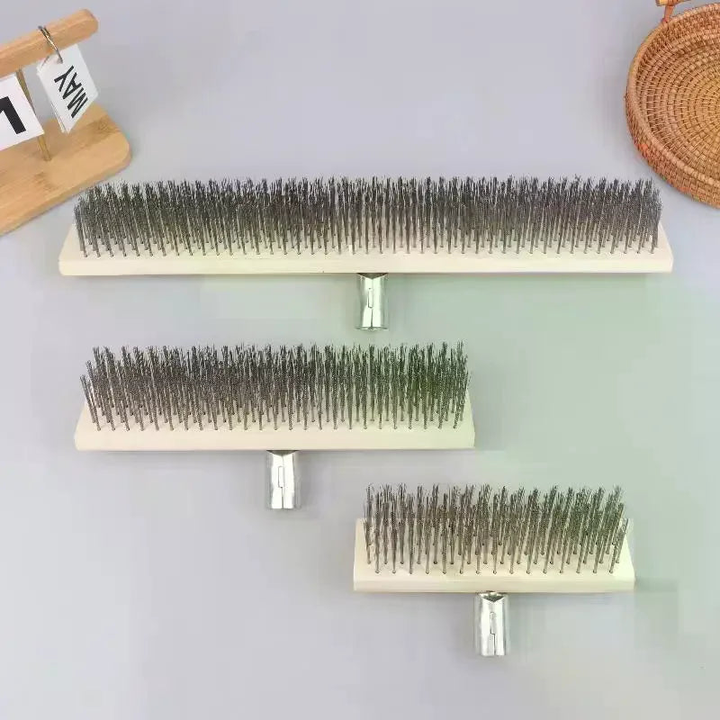 Heavy Duty Steel Wire Deck Brush Head – Patios & Garage Wire Deck Brush Head Qme