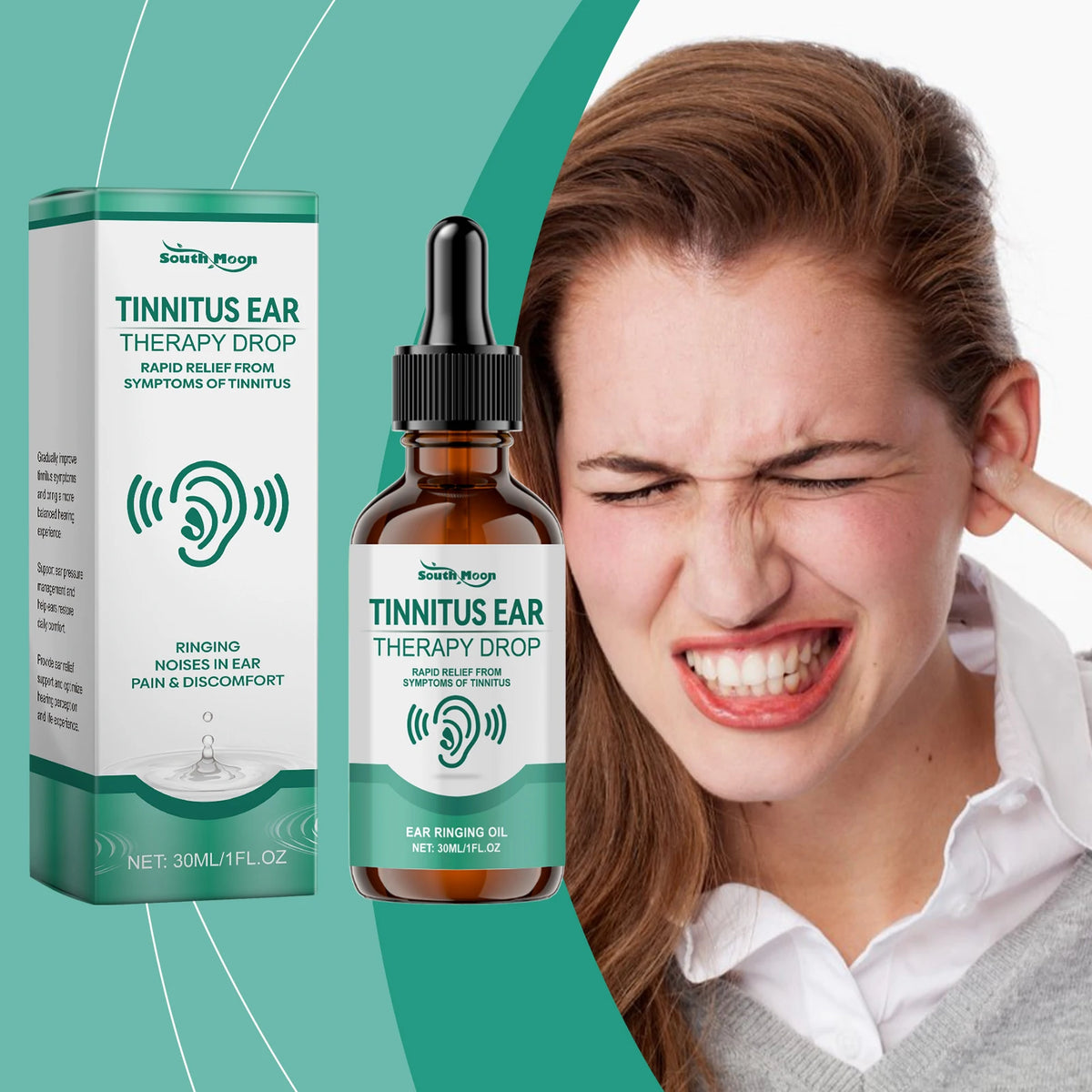 South Moon Ear Care Liquid Drops – Soothing Ear Oil 30ml Ear Care Drops Qst