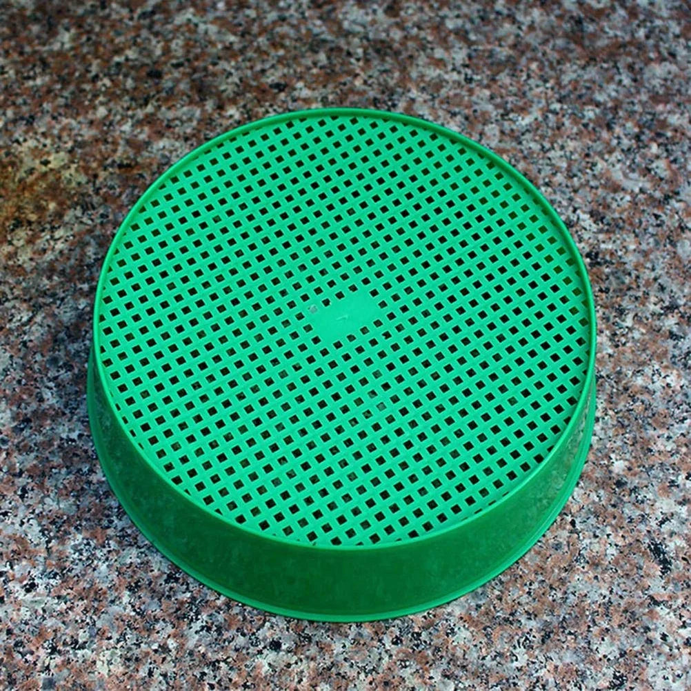 Round Soil Sieve Fine Mesh PP Filter for Gardening Garden Soil Sieve Qme