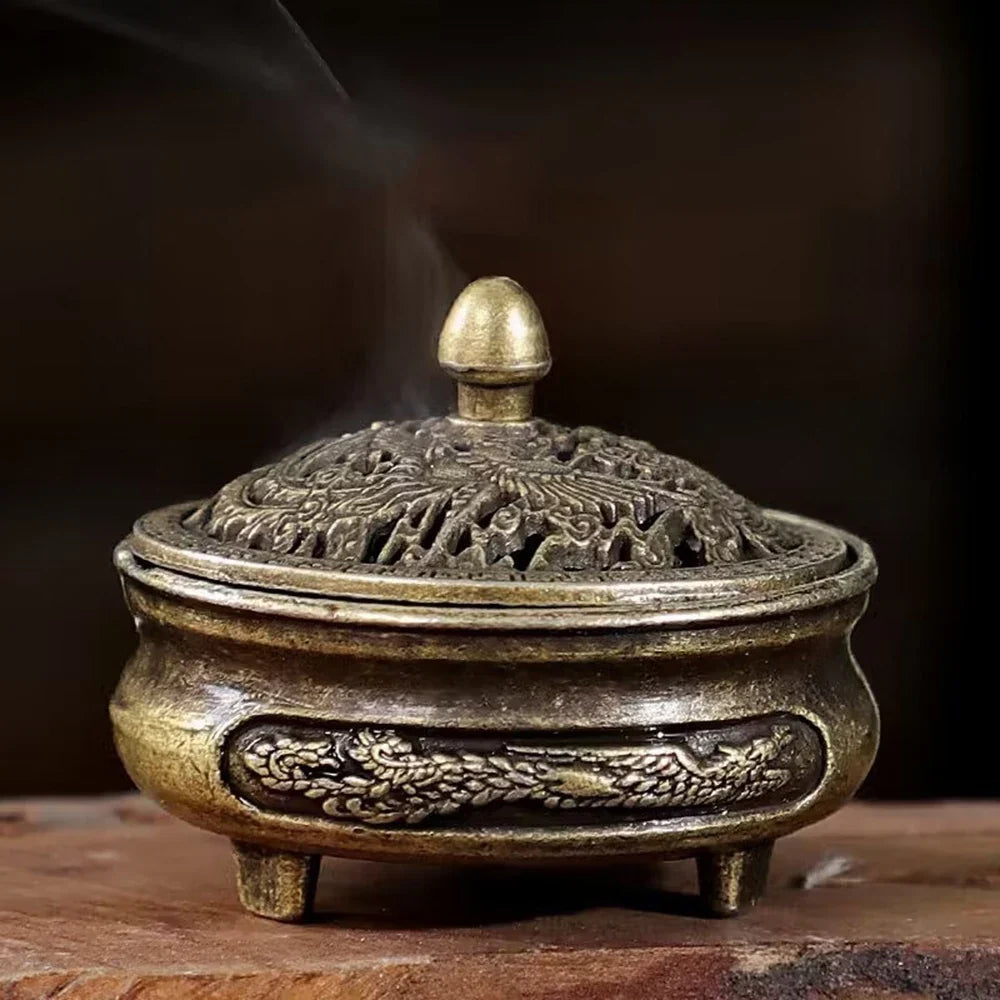 Three-Legged Fingertip Incense Burner | Non-Stick Powder Tray Incense Burner Qme