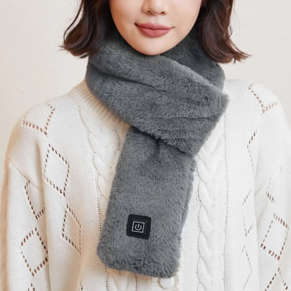 USB Electric Heated Scarf – Soft Neck Wrap, 3 Heat Settings Heated Neck Wrap Qme