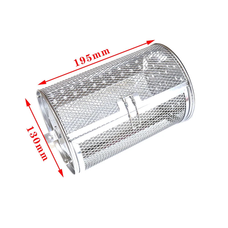 Stainless Steel Rotisserie Drum Basket – Air Fryer & Oven Rotisserie Drum Basket Qst 130x195cm
