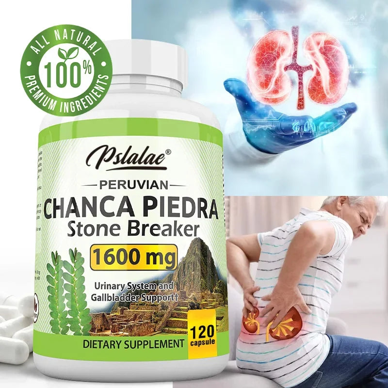 Chanca Piedra Capsules 1600mg – Urinary & Liver Support Herbal Supplement Qst