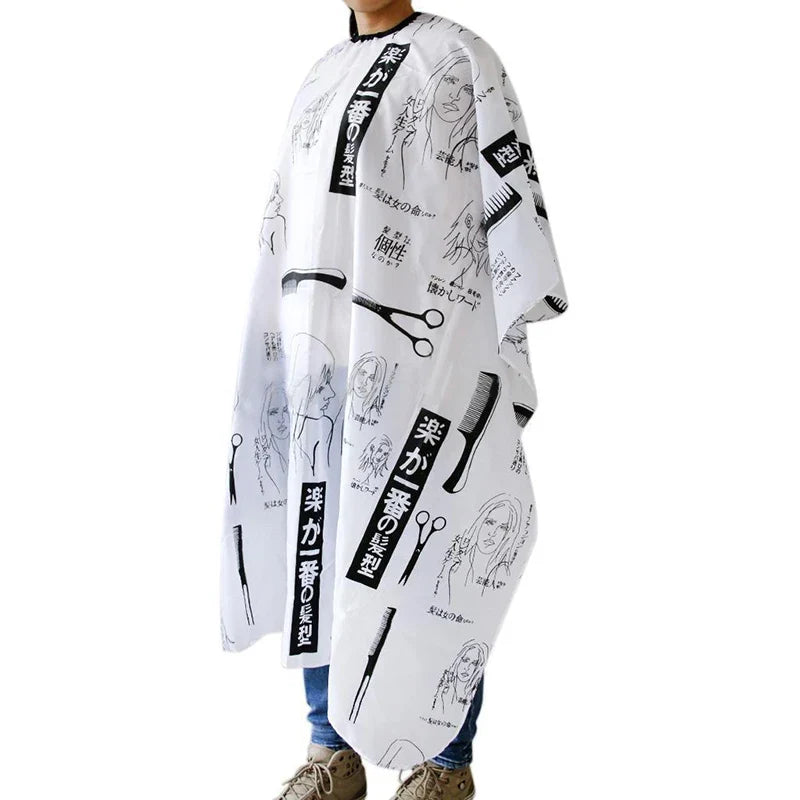 Professional Barber Haircut Cape & Apron – Waterproof Salon Barber Haircut Cape Qme