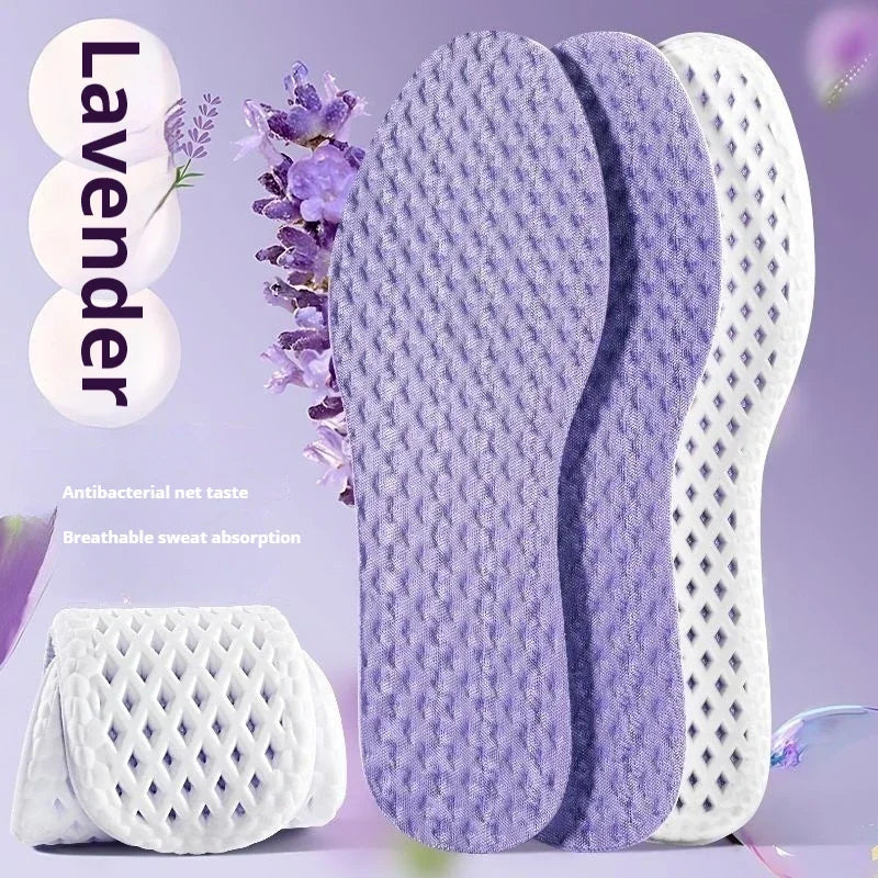 Mesh Breathable Insoles for Men – Cool Summer Running Insole Shoe Insoles Qme Purple EU45-46