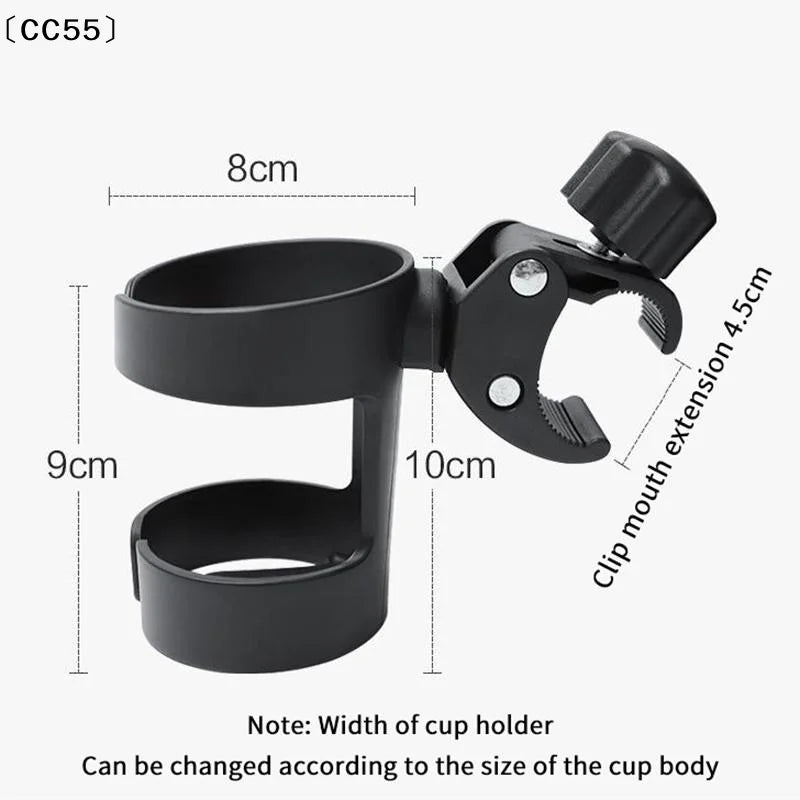 Adjustable Cup Holder for Stroller, Bike & Wheelchair Cup Holder Accessory Qst