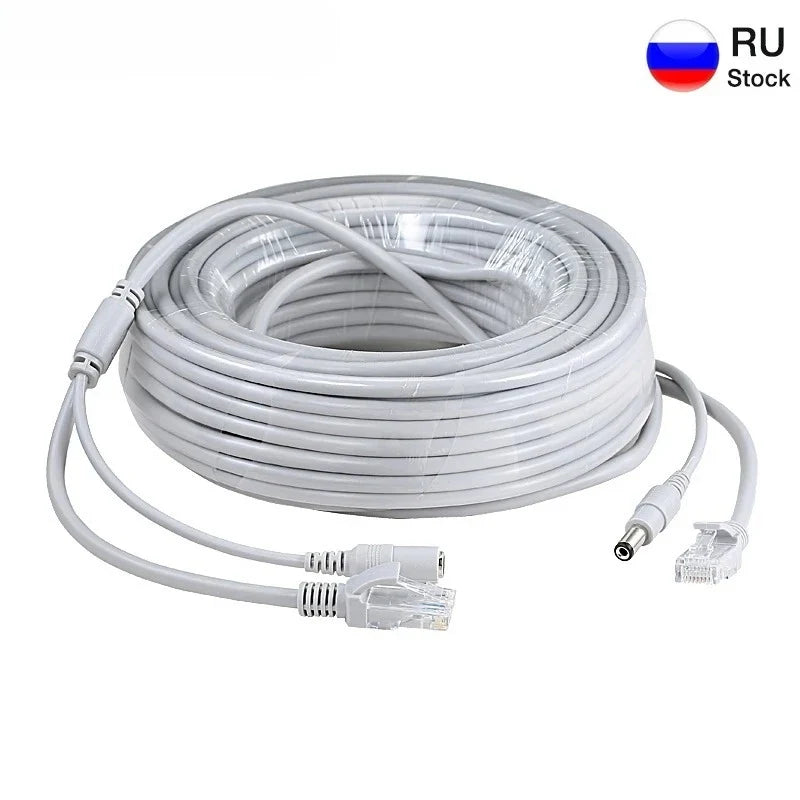 HD Surveillance Camera RJ45 Ethernet DC Power Integrated Cable Surveillance Camera Cable Qme
