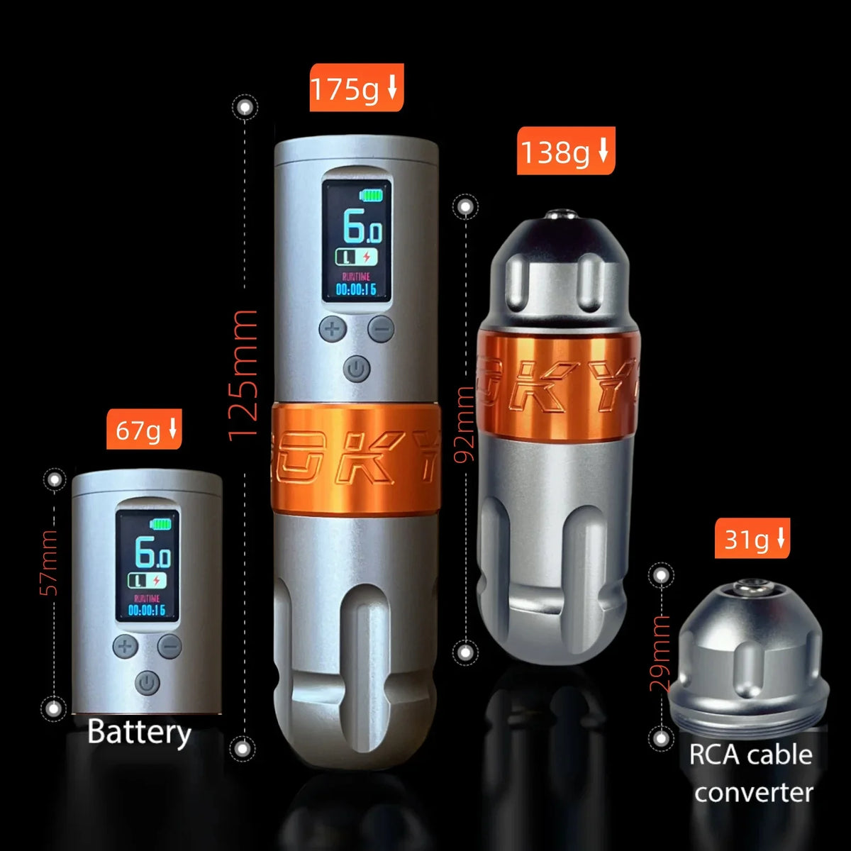 ROKYO Wireless Tattoo Machine Brushless Direct Drive Cartridge Pen Wireless Tattoo Machine Qme