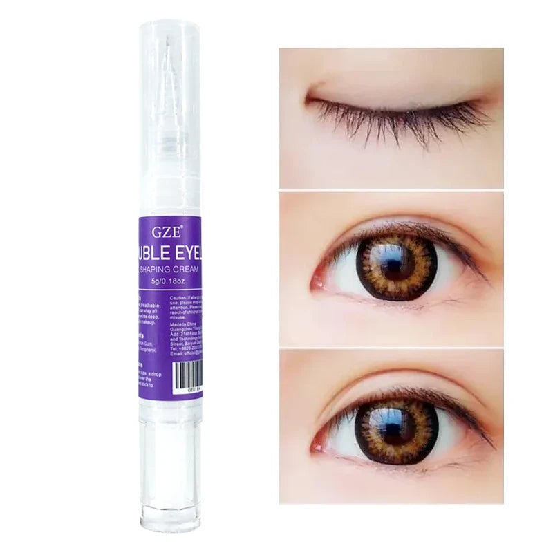 GZE Double Eyelid Pen & Skin Shaping Cream – Bigger Eyes Eyelid Shaping Pen Qme