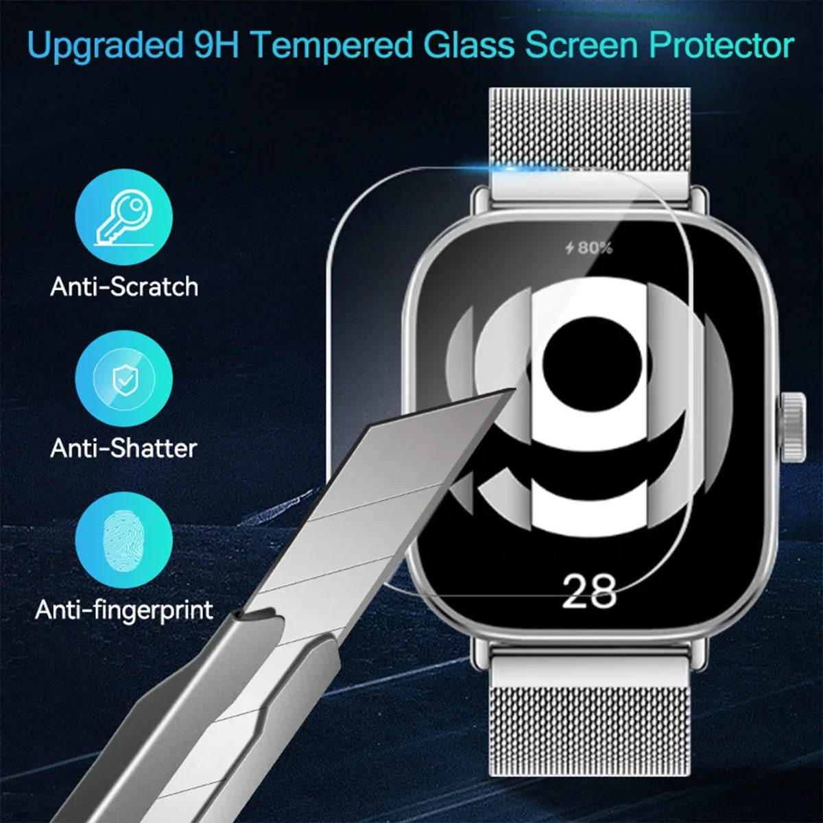 Xiaomi Redmi Watch 5 Active Tempered Glass Screen Protector Smartwatch Screen Protector Qme
