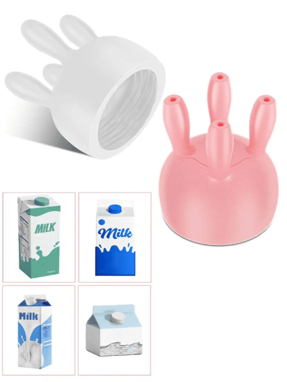 Cow Shaped Milk Bottle Cap Cover | PLA | 1.062" Bottle Mouth Novelty Bottle Cap Cover Qme