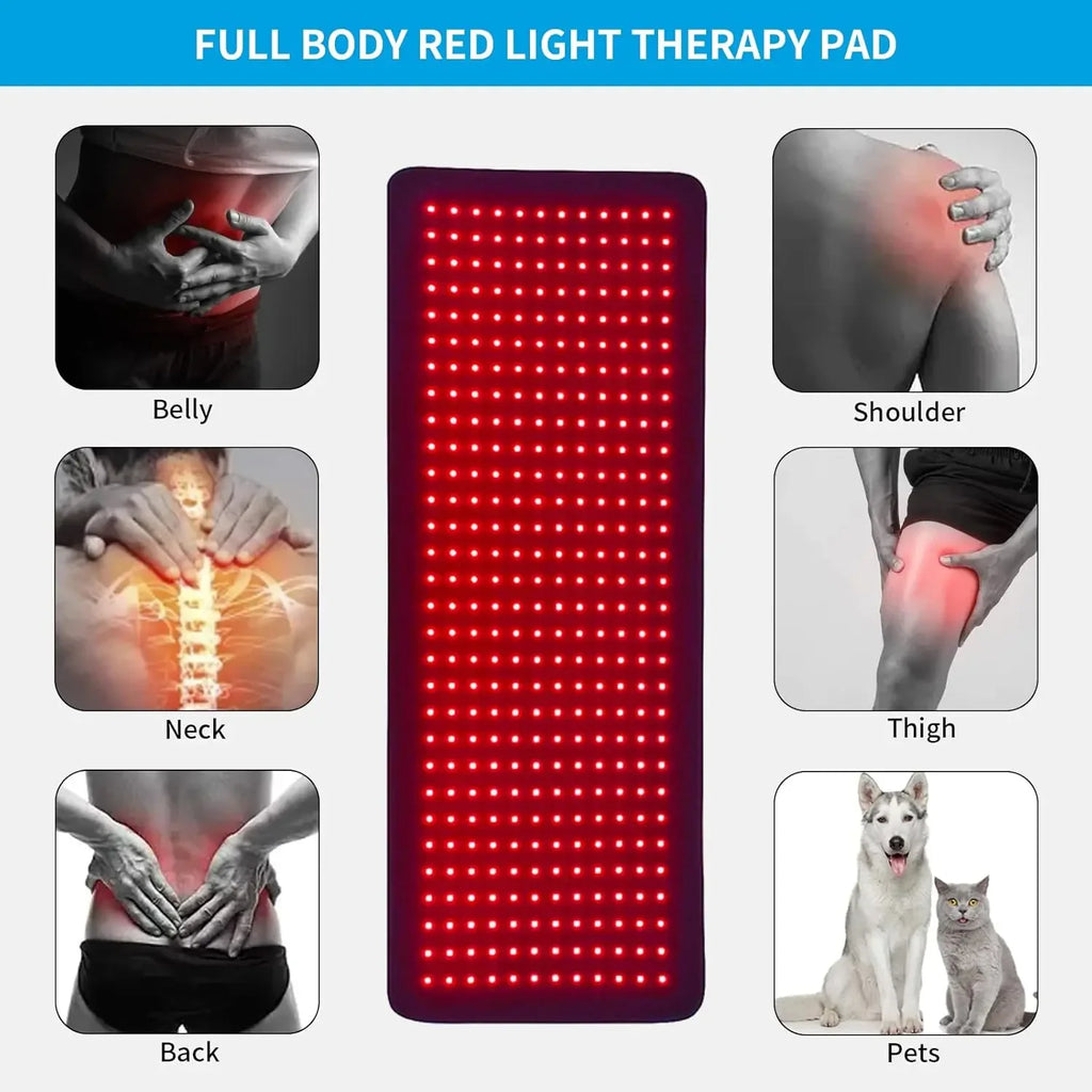Red & Infrared Light Therapy Mat – 360 LEDs 660nm 850nm Light Therapy Mat Qst