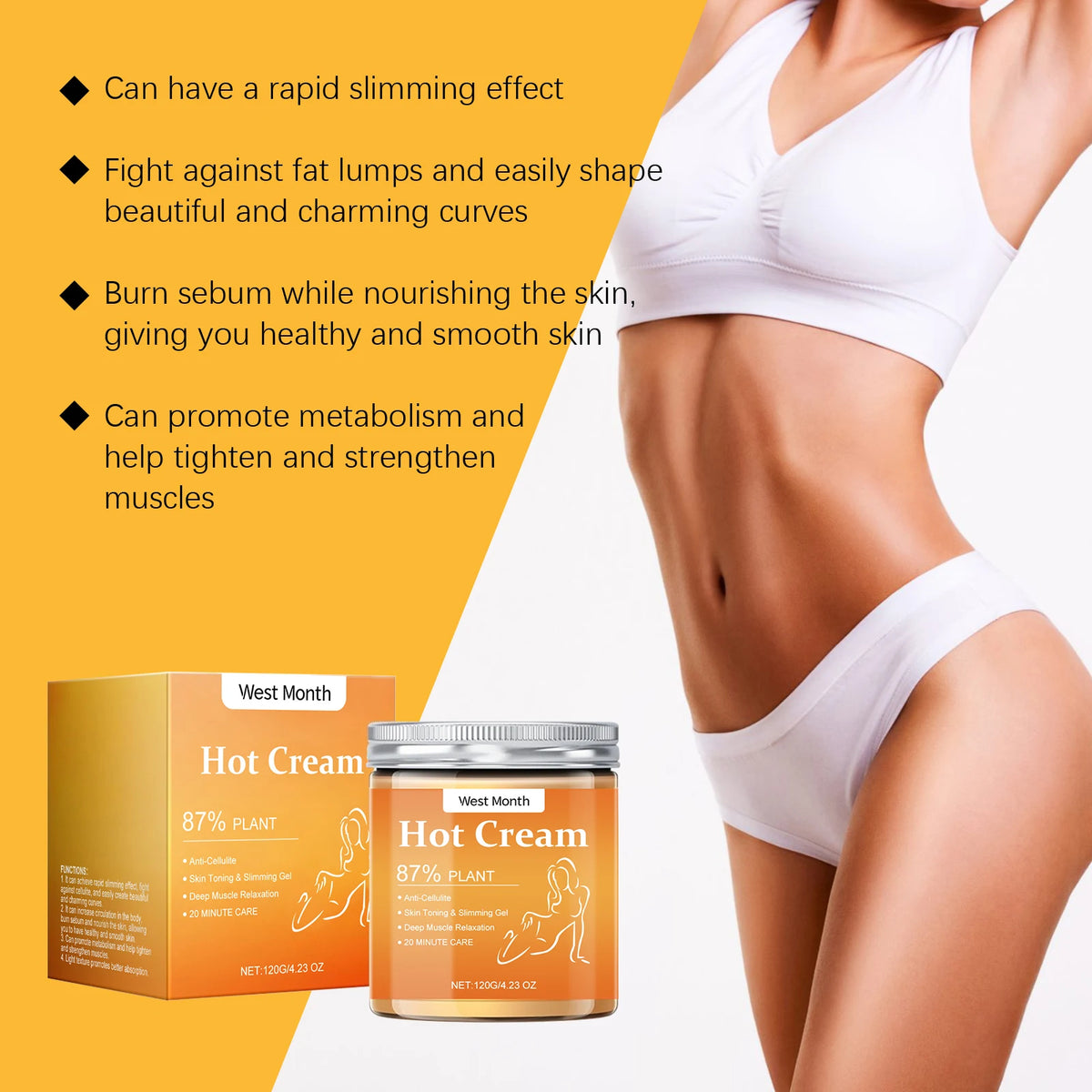 WEST MONTH Body Firming Cream – Moisturizing Tightening Lotion Body Firming Cream Qst