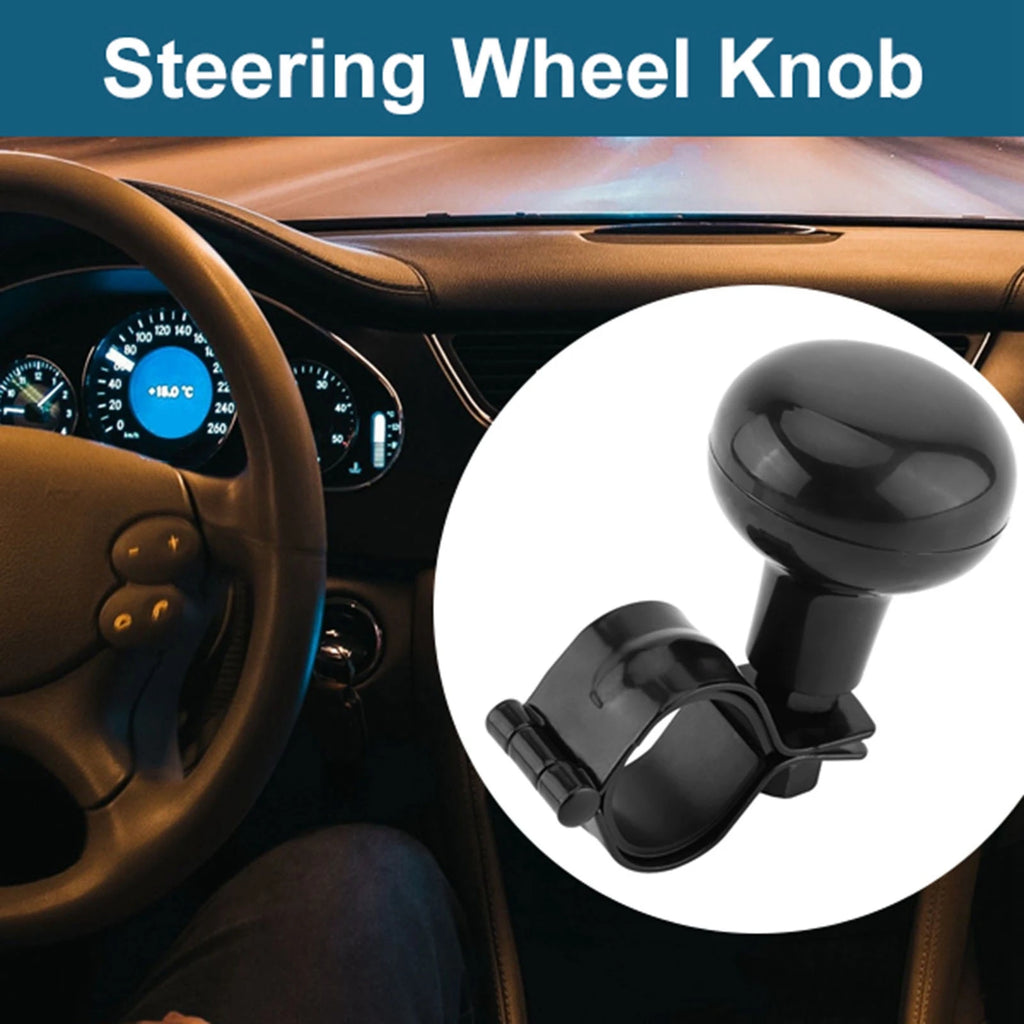 Black Universal Steering Wheel Knob Spinner Ball – Car Steering Wheel Knob Qst