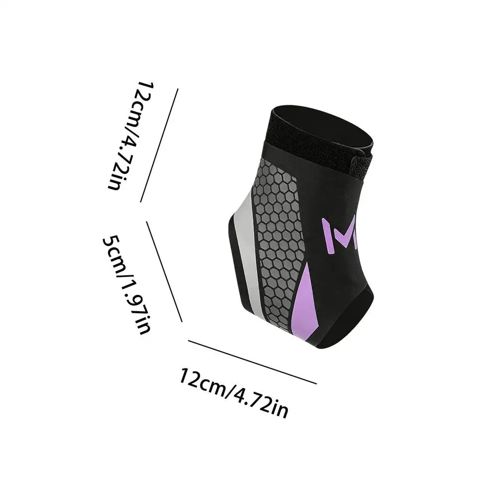 Breathable Ankle Sleeve Brace – Running, Hiking & Exercise Ankle Support Sleeve Qme Purple