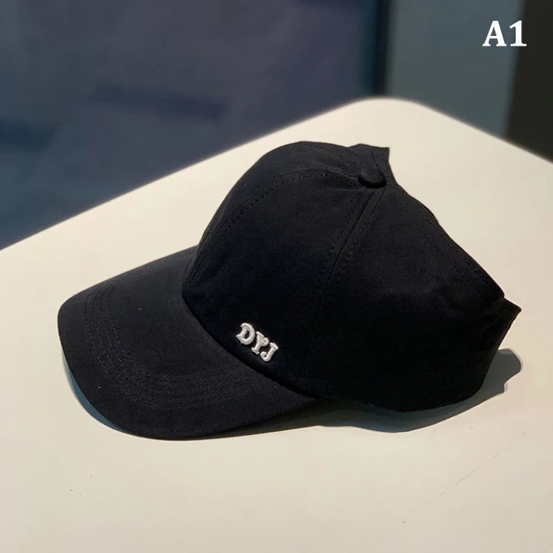 Women's High Ponytail Baseball Cap – Sports Sun Hat Sports Baseball Cap Qst Black