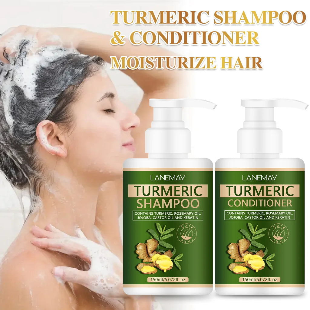 Turmeric Shampoo & Conditioner Set – Nourish & Strengthen Hair Hair Care Set Qst