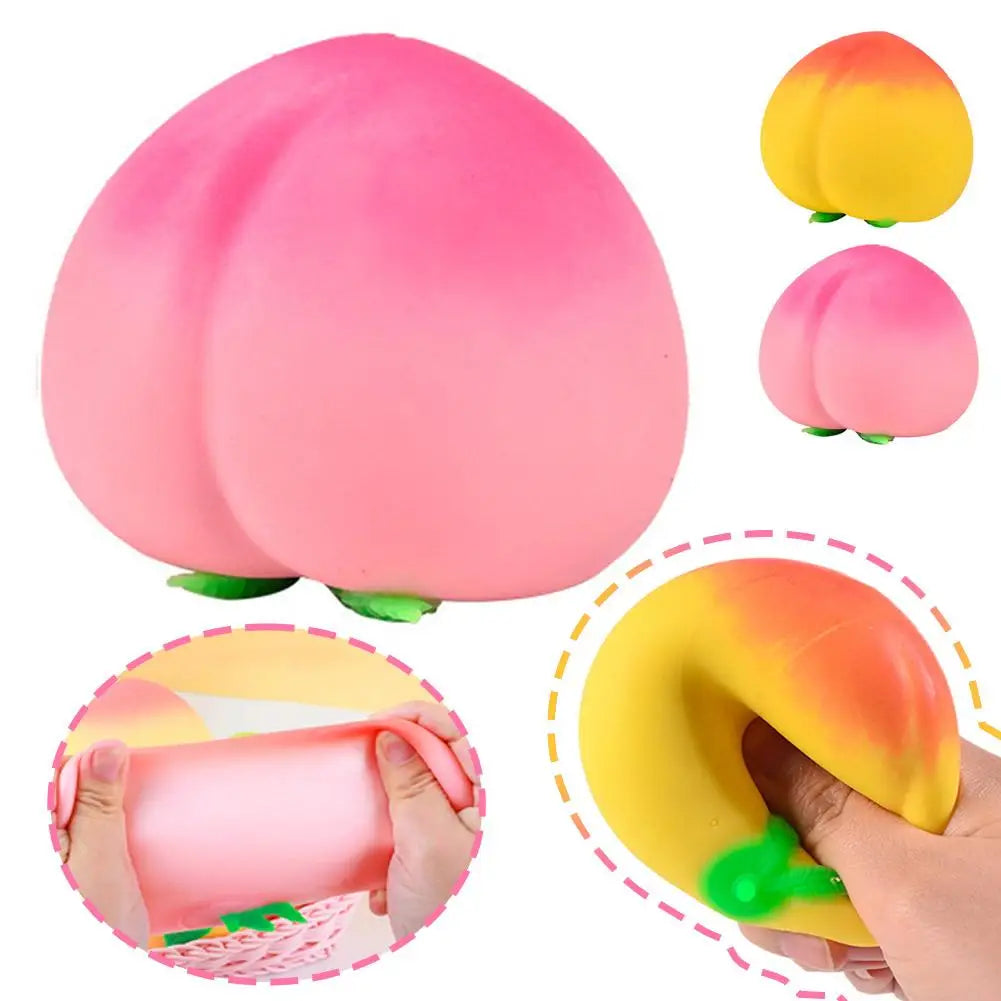 Peach Squishy Slow Rising Stress Ball Fruit Squeeze Toy Squishy Stress Toy Qme