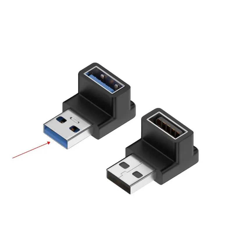 90 Degree USB 3.0 Right Angle Adapter – Upward Male to Female USB Angle Adapter Qme