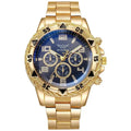 Men's Blue Light Quartz Business Watch – Steel Strap Quartz Business Watch Qme black