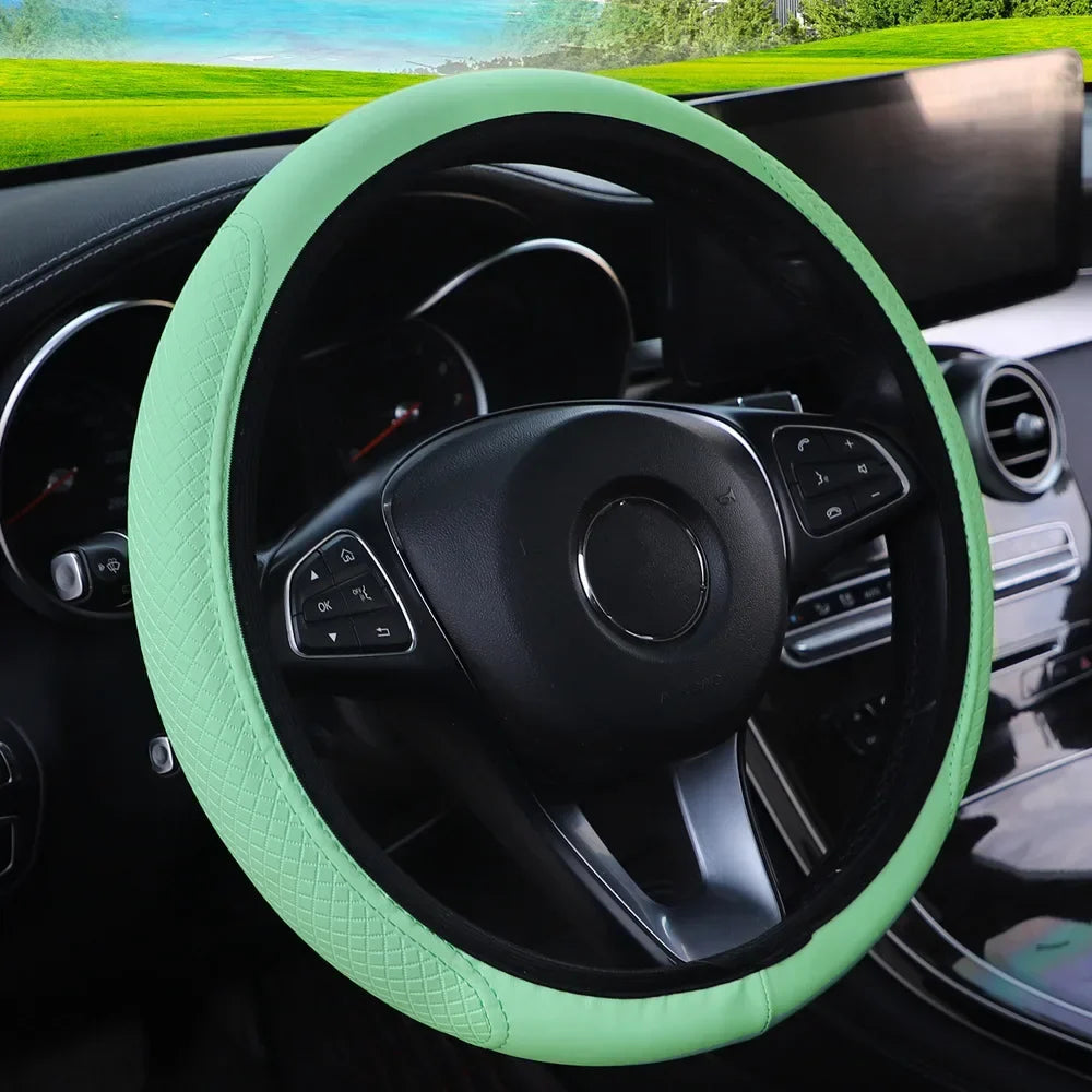Braided Steering Wheel Cover – 7 Colors | Car Accessories Steering Wheel Cover Qme