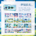 4-Roll PET Washi Tape Set – Flower & Botanical Scenery Designs Decorative Craft Tape Qme A 4 Rolls