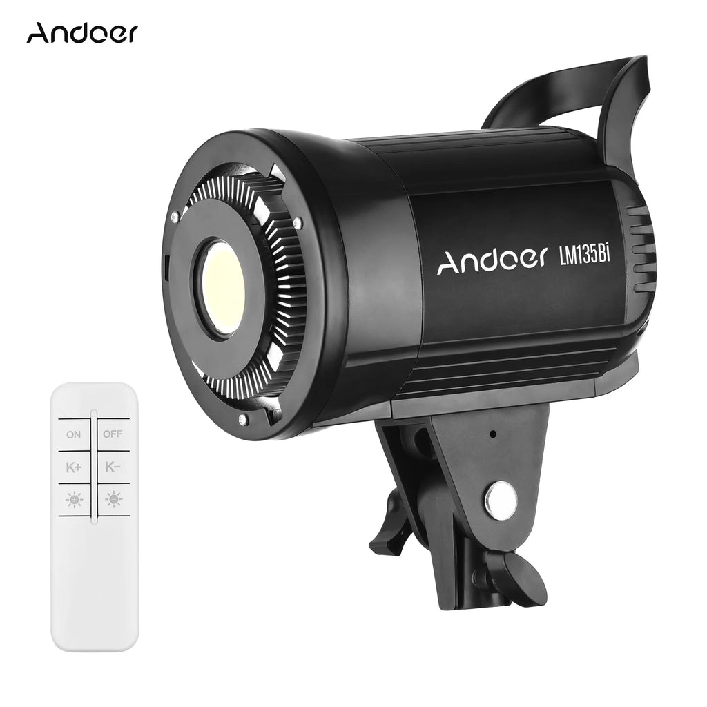 Andoer 135W Bi-Color LED Studio Video Light | Bowens Mount LED Studio Light Qst